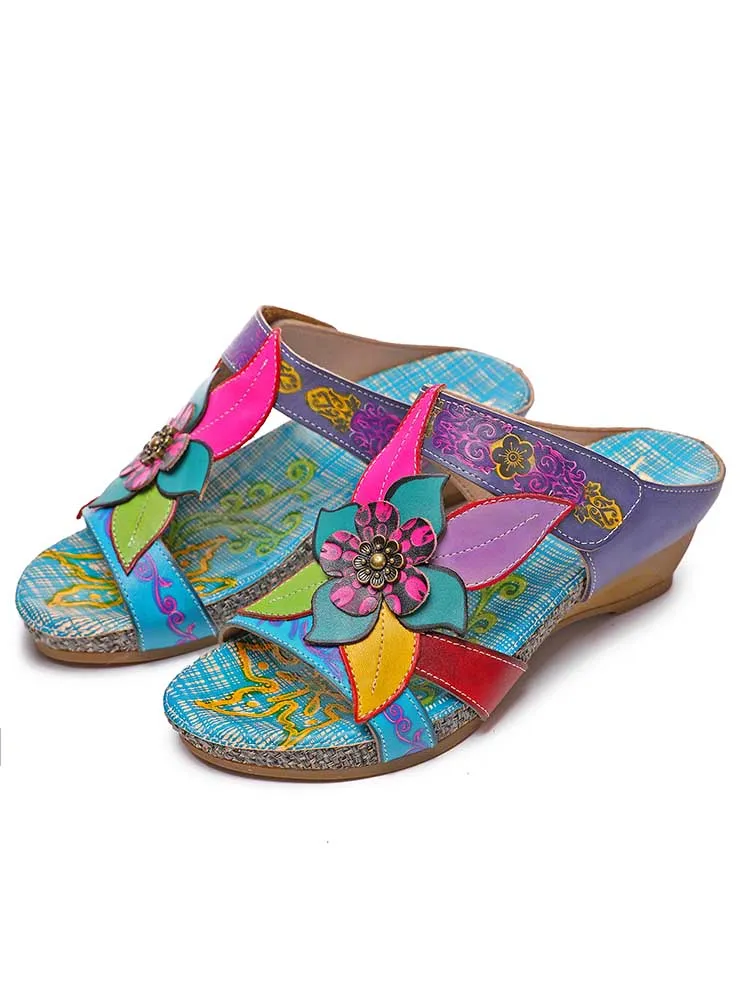 Bonnie Genuine Leather Bohemian Slippers