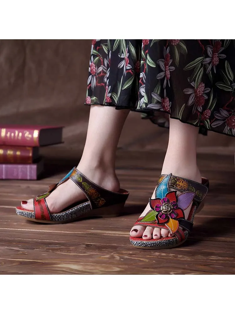 Bonnie Genuine Leather Bohemian Slippers