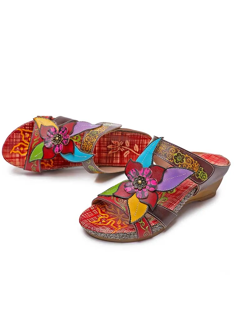 Bonnie Genuine Leather Bohemian Slippers