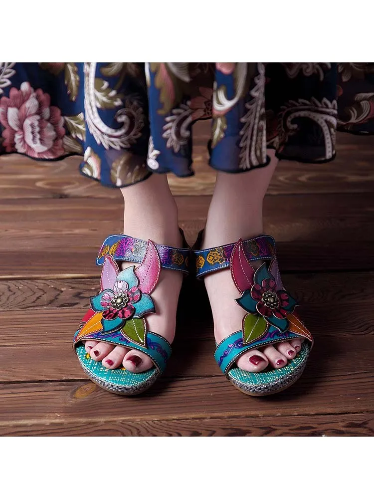 Bonnie Genuine Leather Bohemian Slippers