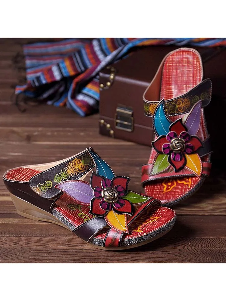 Bonnie Genuine Leather Bohemian Slippers
