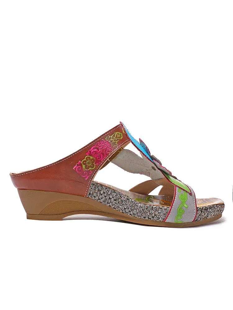 Bonnie Genuine Leather Bohemian Slippers