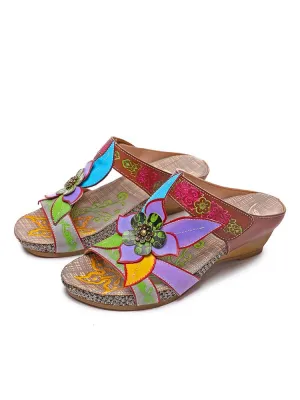 Bonnie Genuine Leather Bohemian Slippers