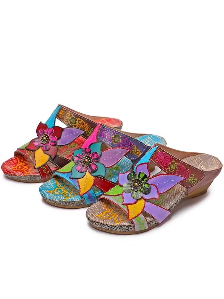 Bonnie Genuine Leather Bohemian Slippers
