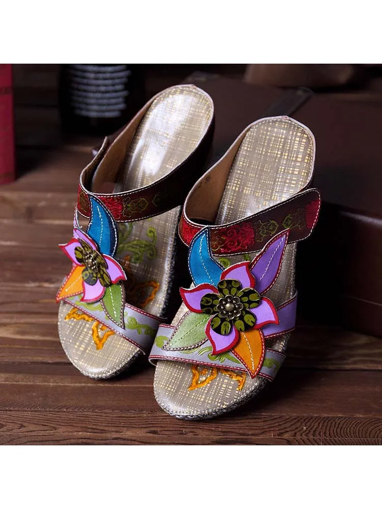 Bonnie Genuine Leather Bohemian Slippers