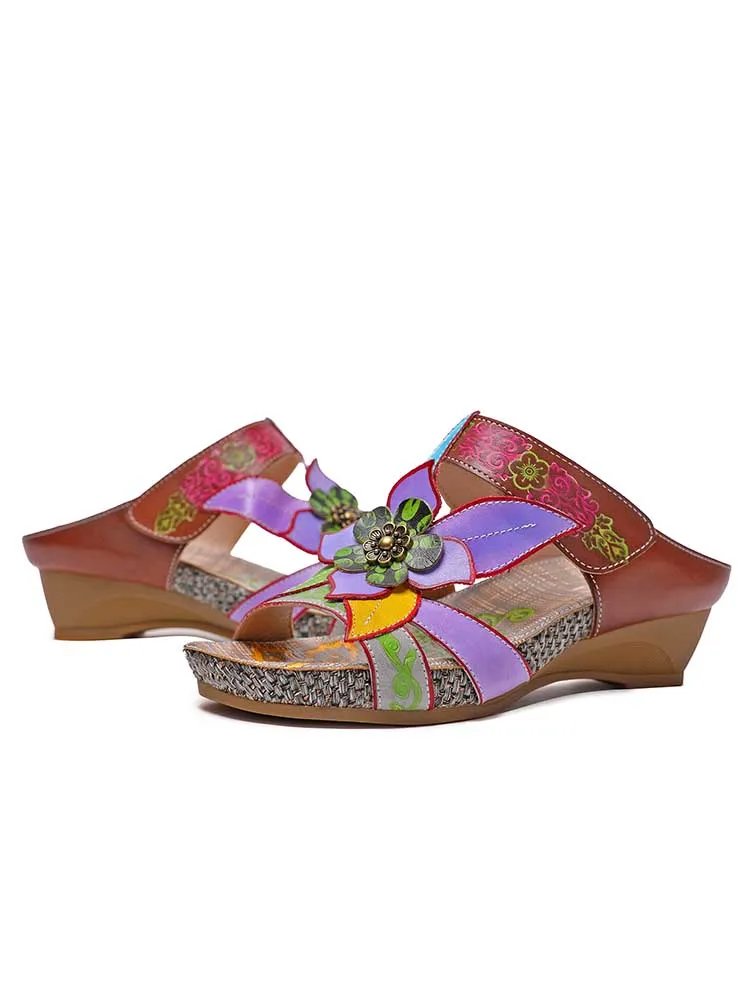Bonnie Genuine Leather Bohemian Slippers