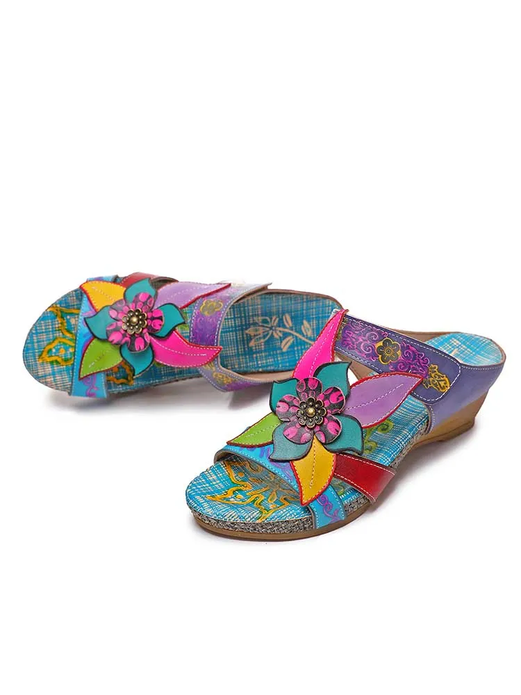 Bonnie Genuine Leather Bohemian Slippers
