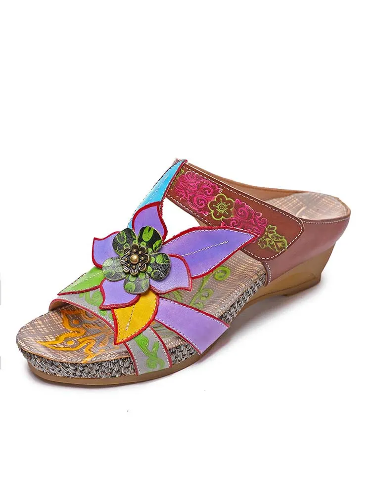 Bonnie Genuine Leather Bohemian Slippers