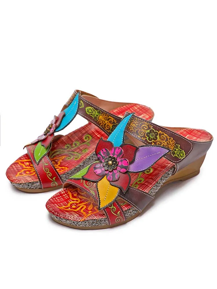 Bonnie Genuine Leather Bohemian Slippers