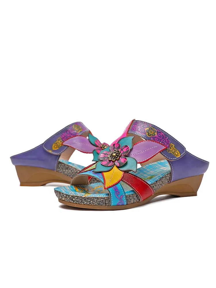 Bonnie Genuine Leather Bohemian Slippers