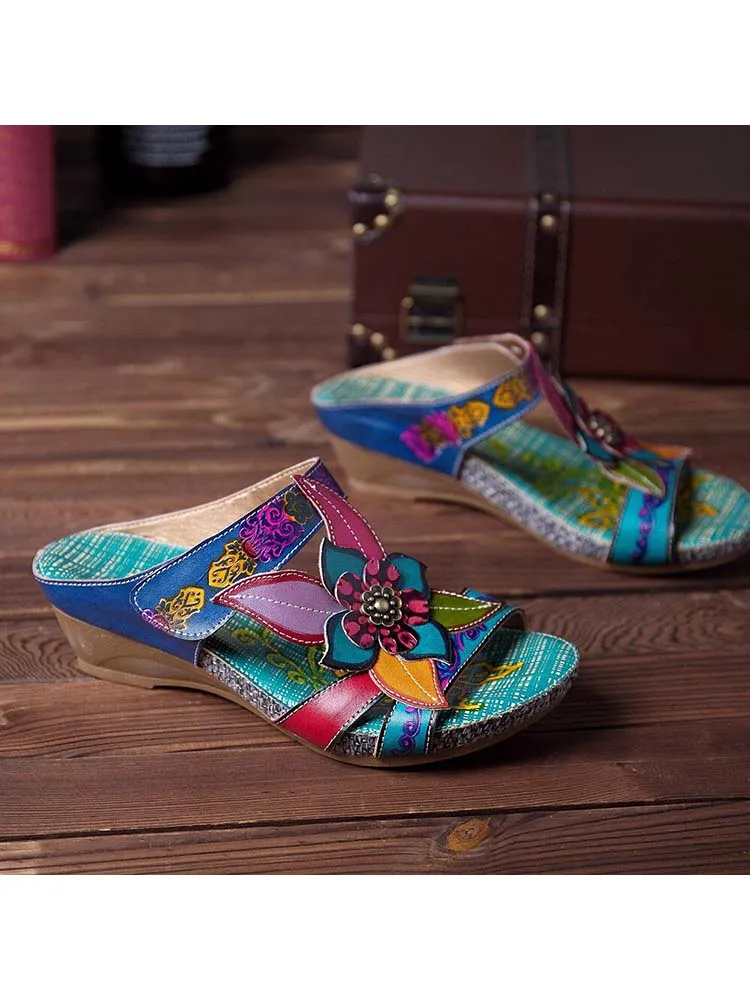 Bonnie Genuine Leather Bohemian Slippers