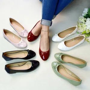 Breathable Bow Detail Ballet Flats