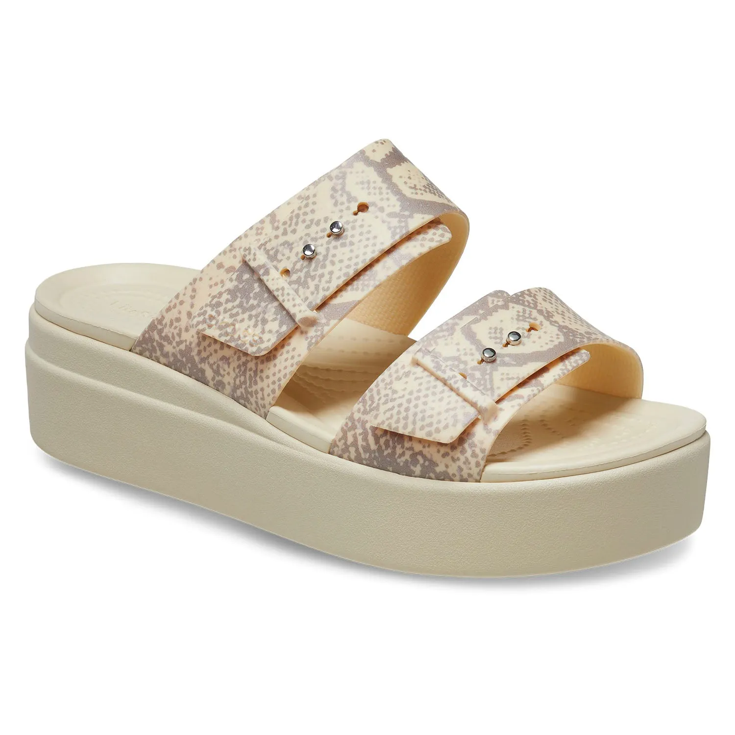 Brooklyn Snake Buckle Low Wedge Womens