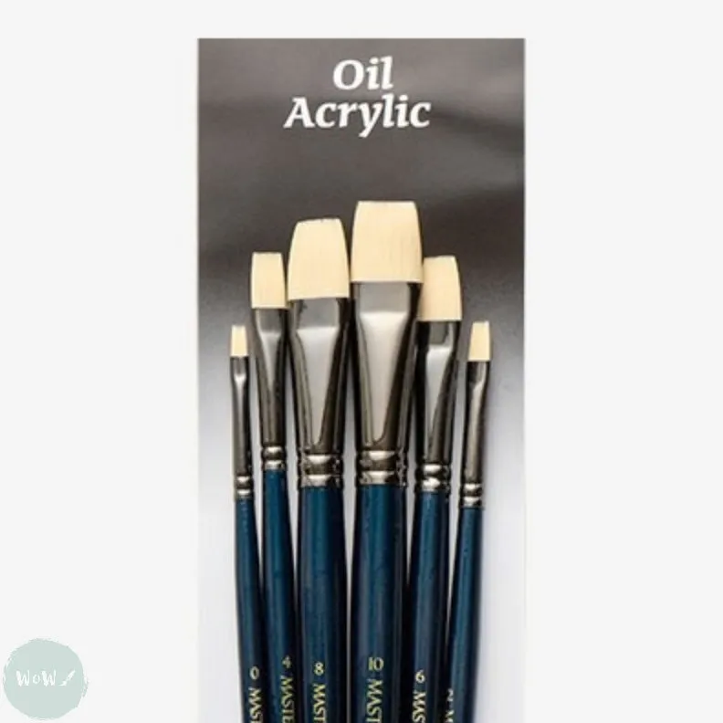 BRUSH SET - PRO ARTE - Mastertouch REFLEX - OILS & ACRYLICS - Brush Wallet Set - 6 Assorted FLATS