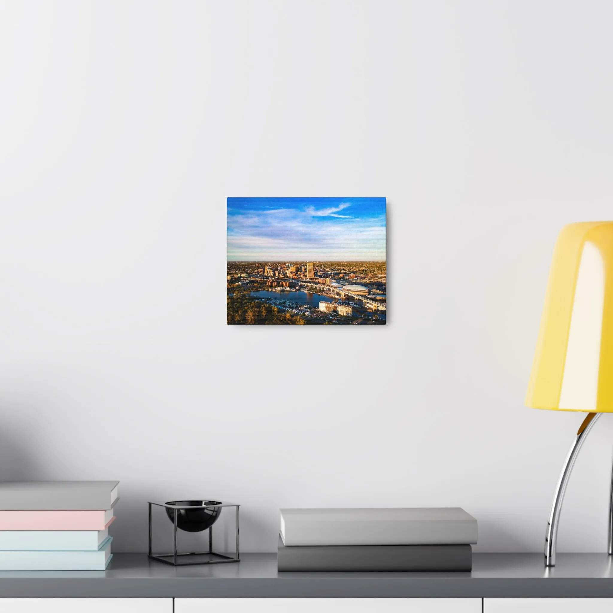 Buffalo Waterfront Aerial - Canvas Photo