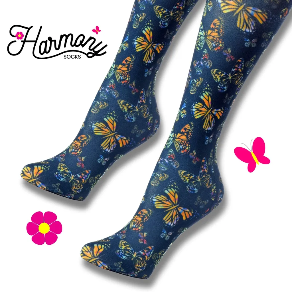 Butterfly Dreams Knee High Compression Socks - 10-18mmHg Knit