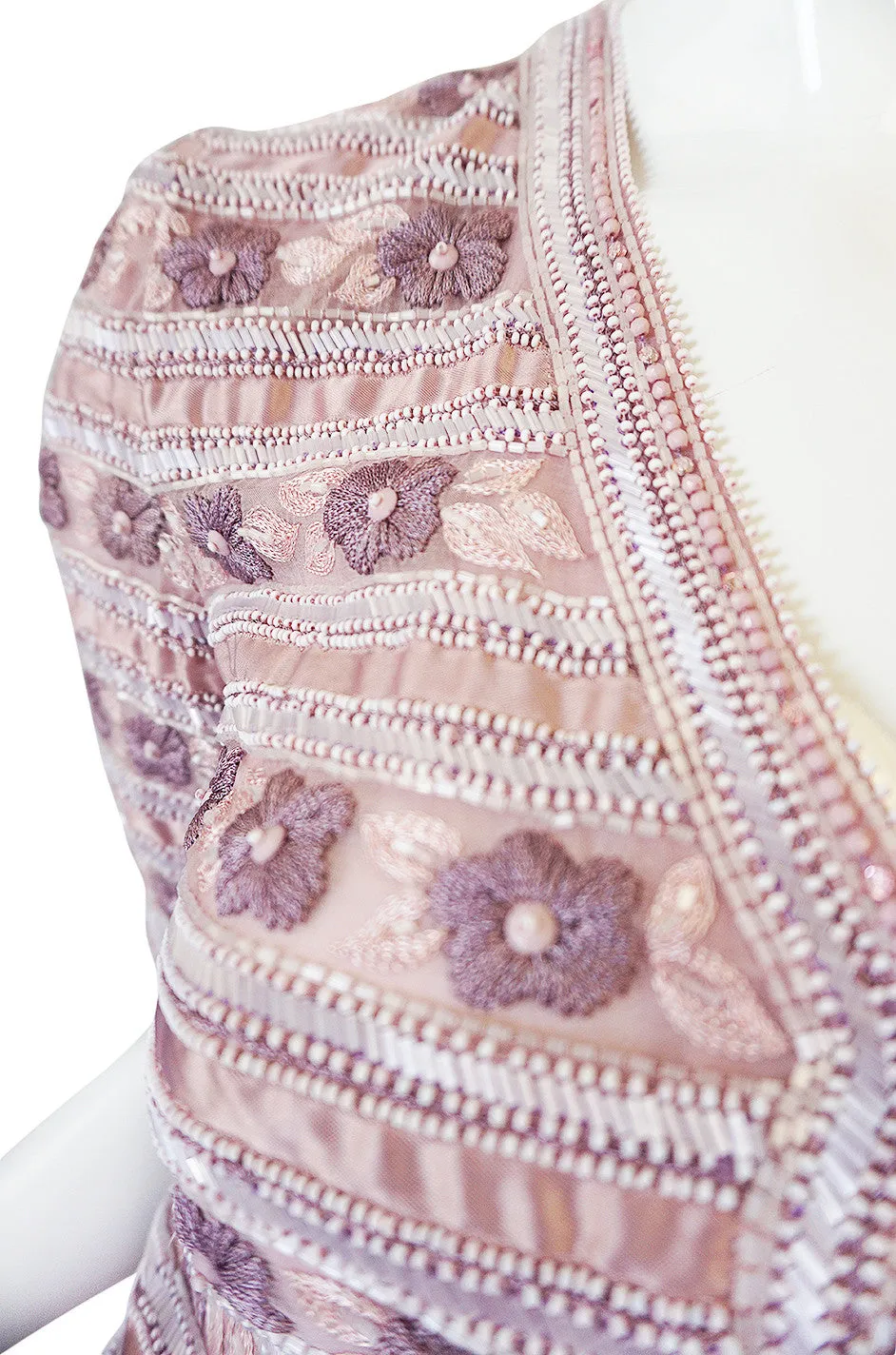 c.1977 Lesage Beaded Haute Couture Jean-Louis Scherrer Gown