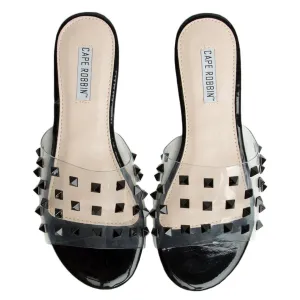 Cape Robbin Sadie-1 Black Slides Black