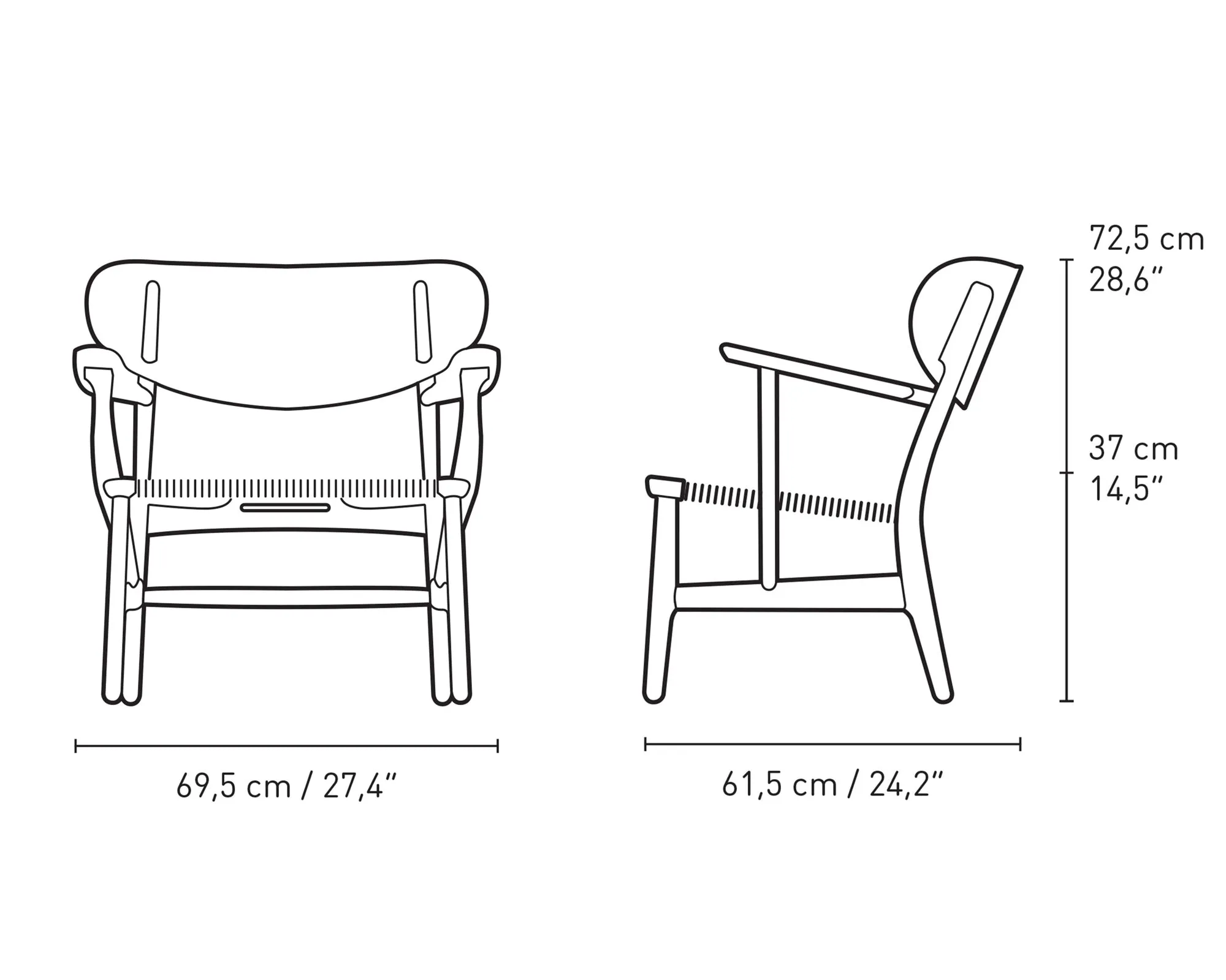 CH22 Lounge Chair