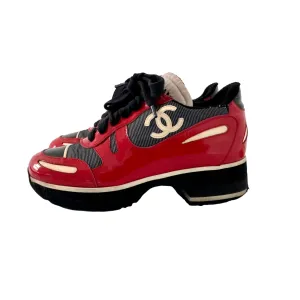 Chanel Red   Black Platform Sneaker
