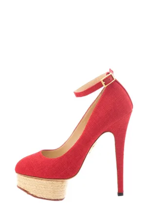 Charlotte Olympia Red Platform Pump SZ 38