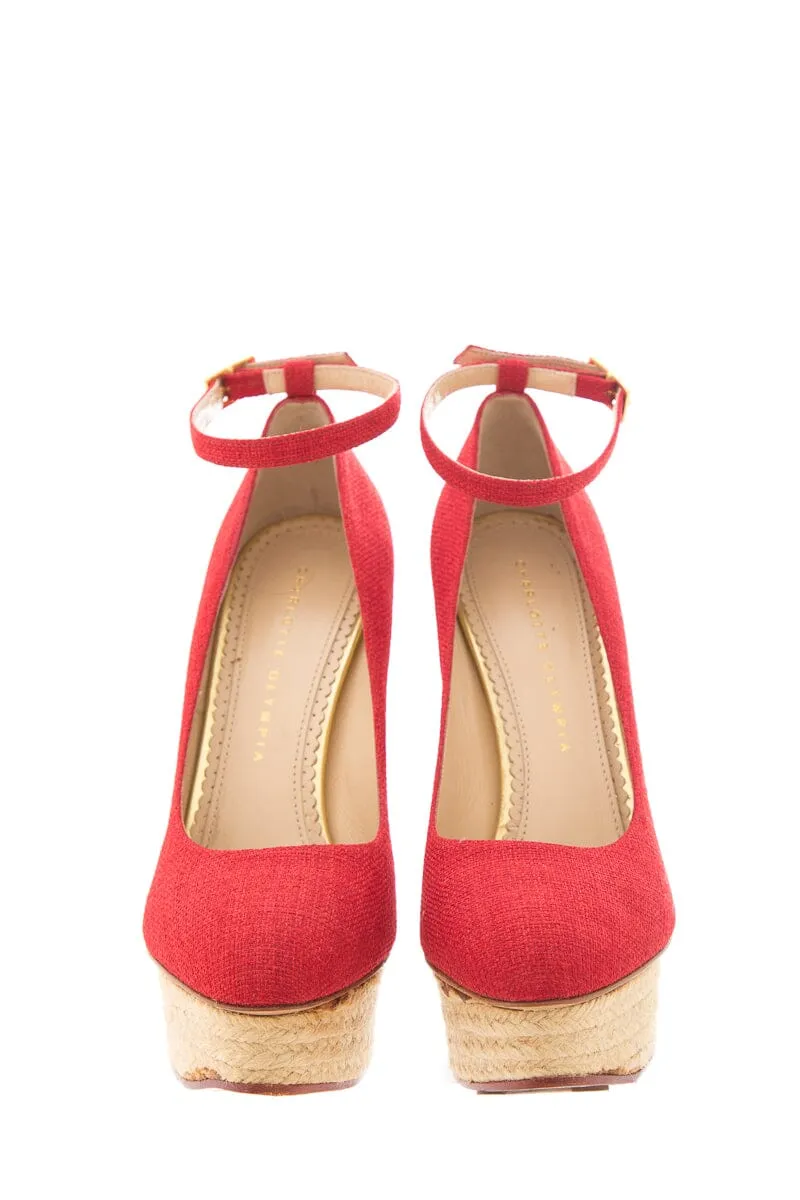 Charlotte Olympia Red Platform Pump SZ 38