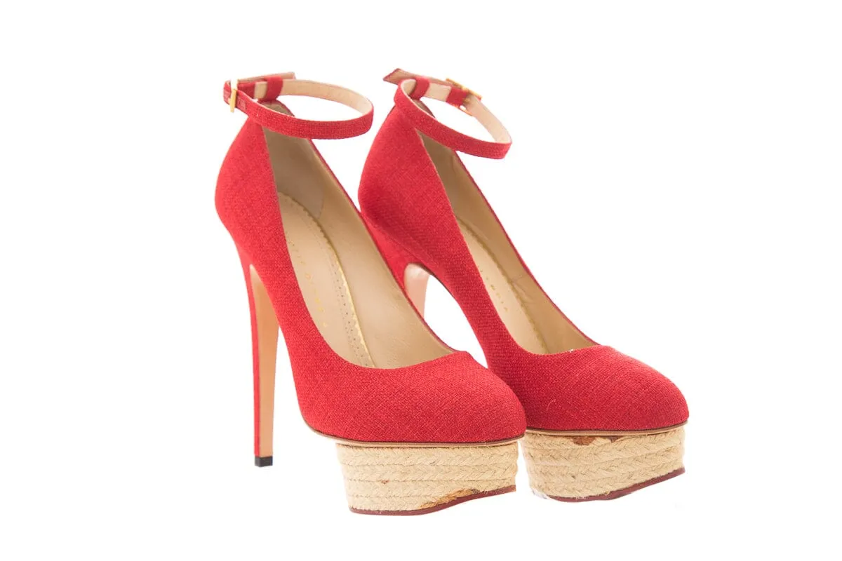 Charlotte Olympia Red Platform Pump SZ 38