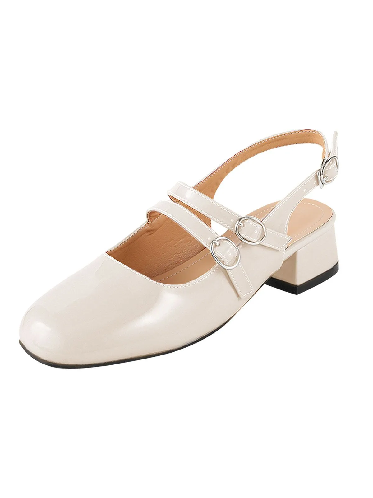 Chaussures Mary Janes Vintage Sangles doubles Solides