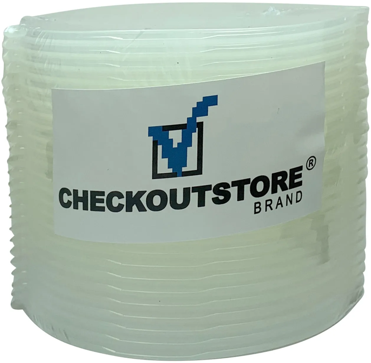 CheckOutStore Clear Compact Slim Round ClamShell CD/DVD Case with Lock on Top