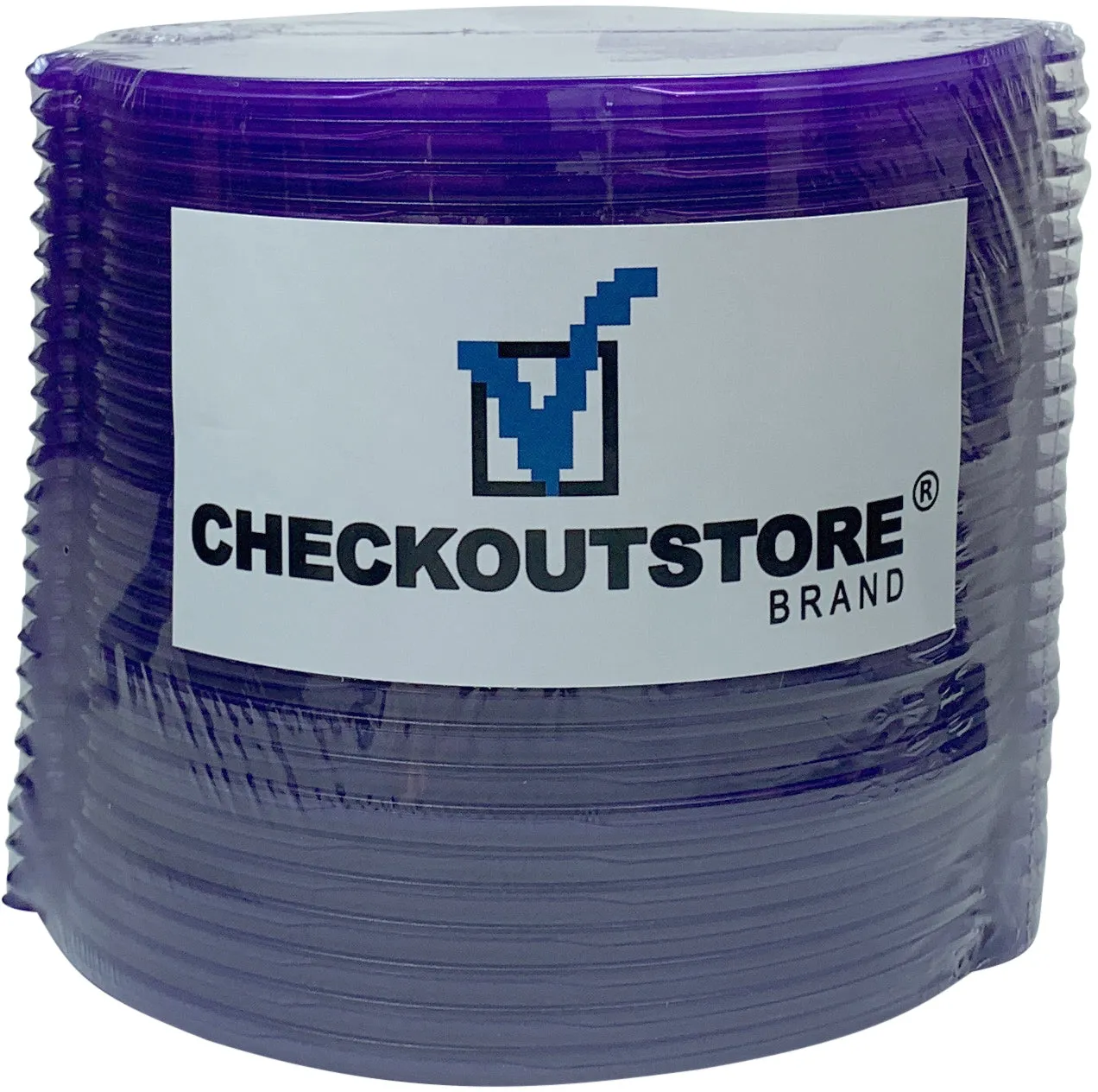 CheckOutStore Clear Compact Slim Round ClamShell CD/DVD Case with Lock on Top