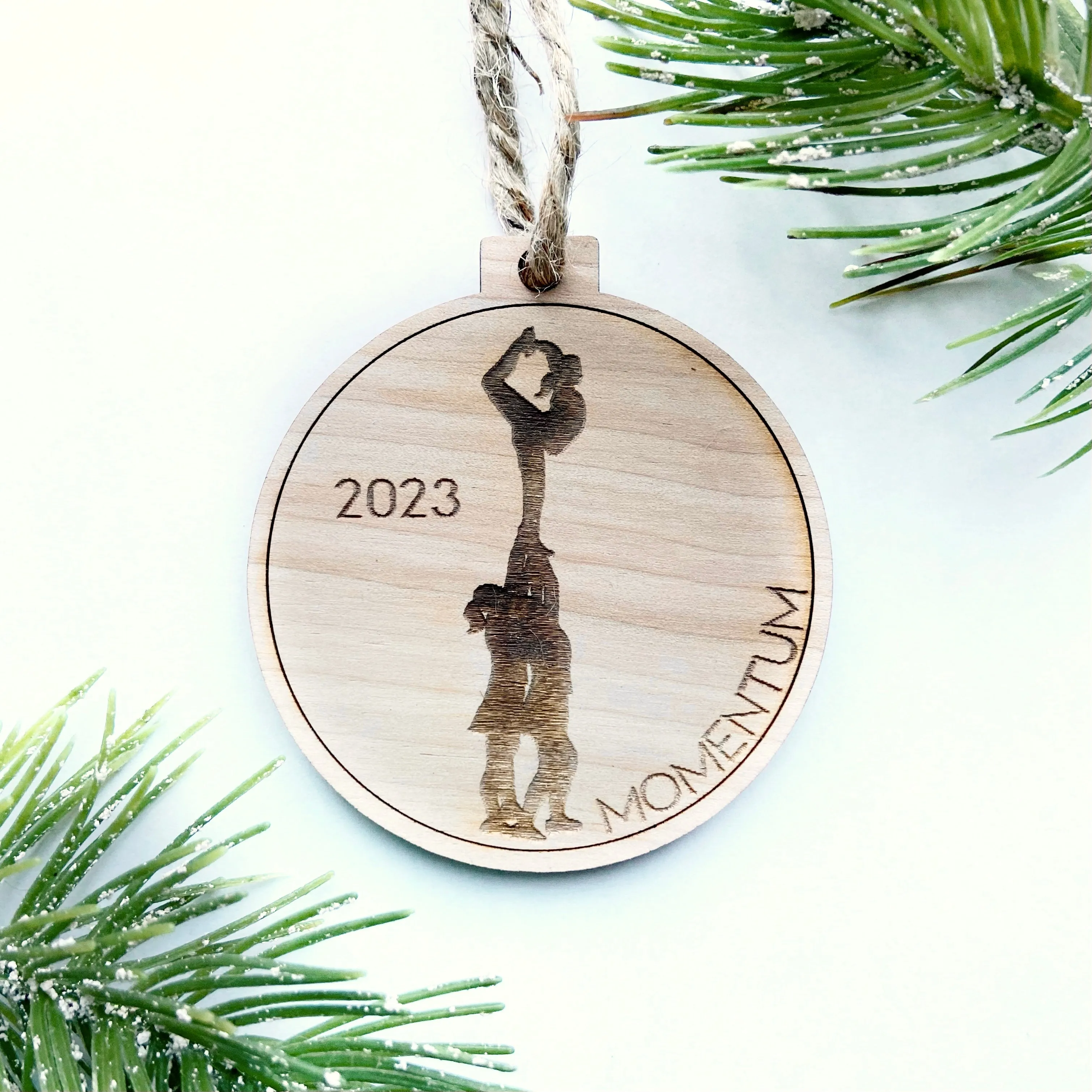 Cheerleader Ornament - Cheer Dancer Cheer Team Engraved Wood Christmas Ornament