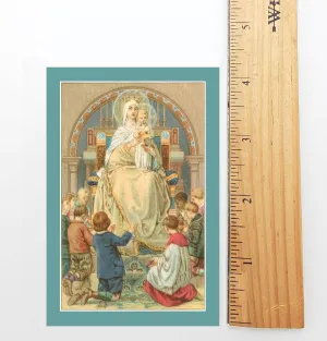 Christmas Prayer Card #12 – Mary and Jesus with Children – Secret of Christmas Paayer– pack of 10/100/1000 Keeping Christ in Christmas!