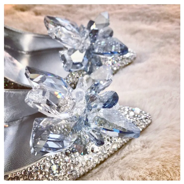 Cinderella Shoes Rhinestone High Heels Women Pumps