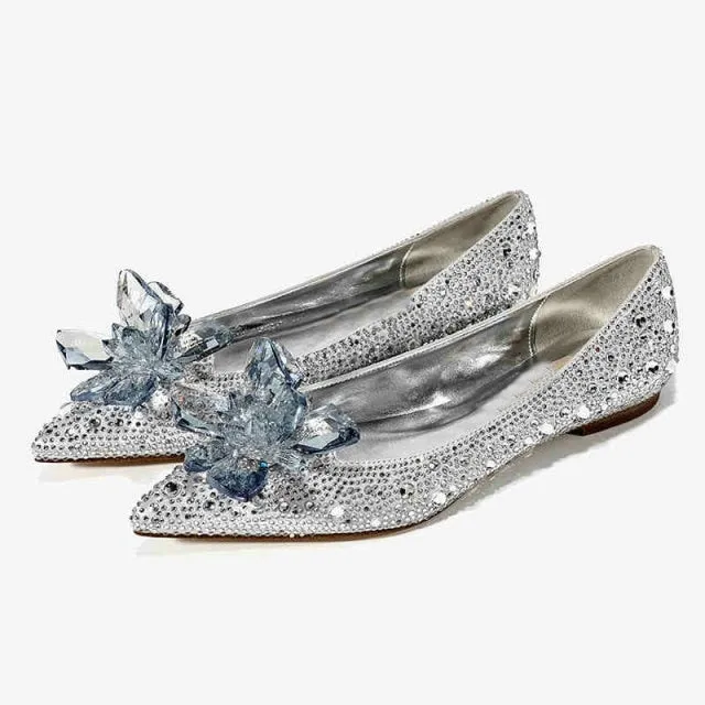 Cinderella Shoes Rhinestone High Heels Women Pumps