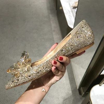 Cinderella Shoes Rhinestone High Heels Women Pumps