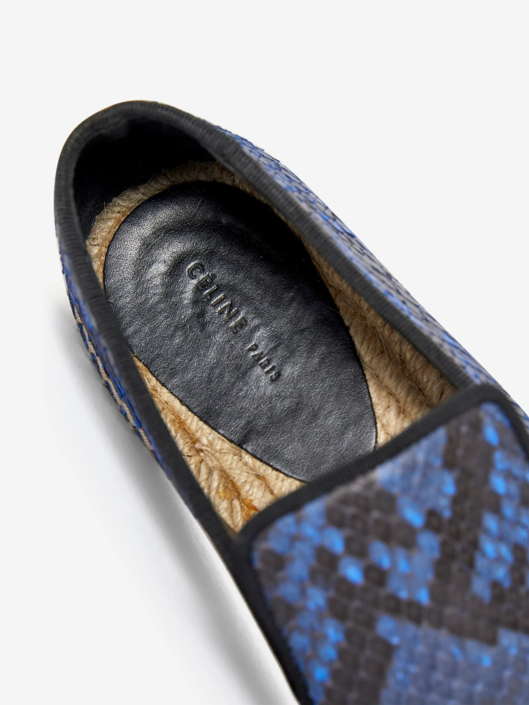 CÉLINE EMBOSSED LEATHER ESPADRILLES