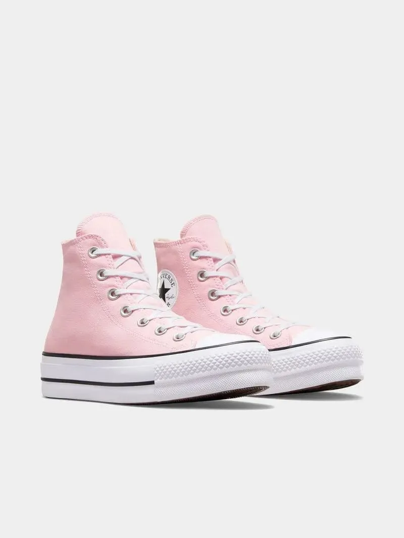 Converse Junior CTAS Lift Platform Pink/White Sneaker