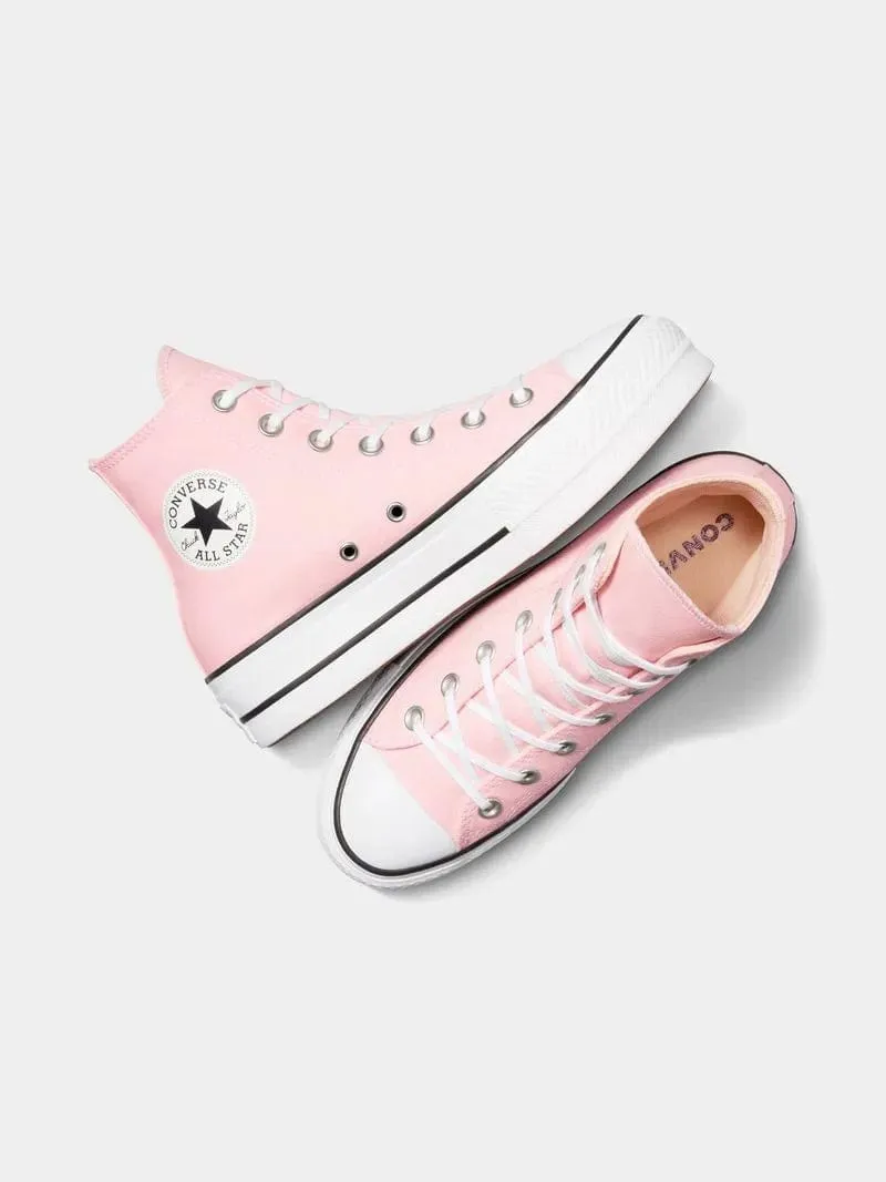 Converse Junior CTAS Lift Platform Pink/White Sneaker