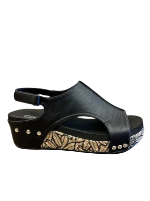 Corkys Volta II Black Combo Wedges