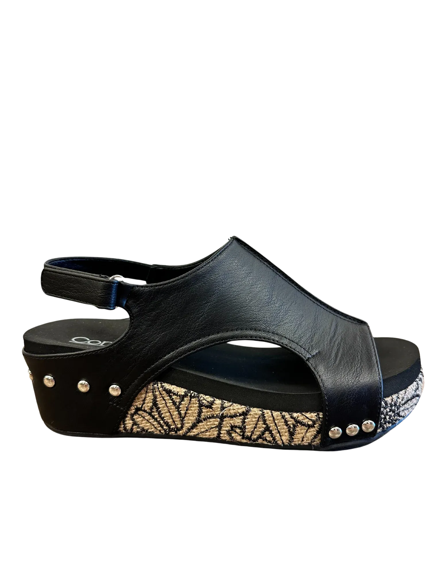 Corkys Volta II Black Combo Wedges