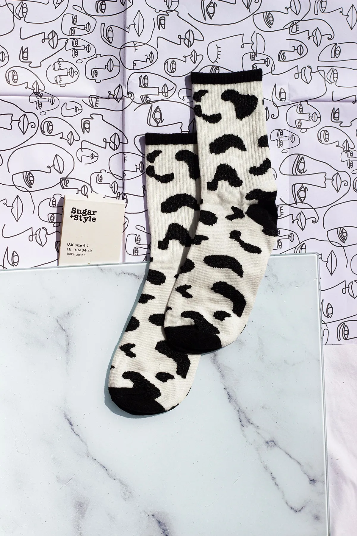 Cow Print Socks