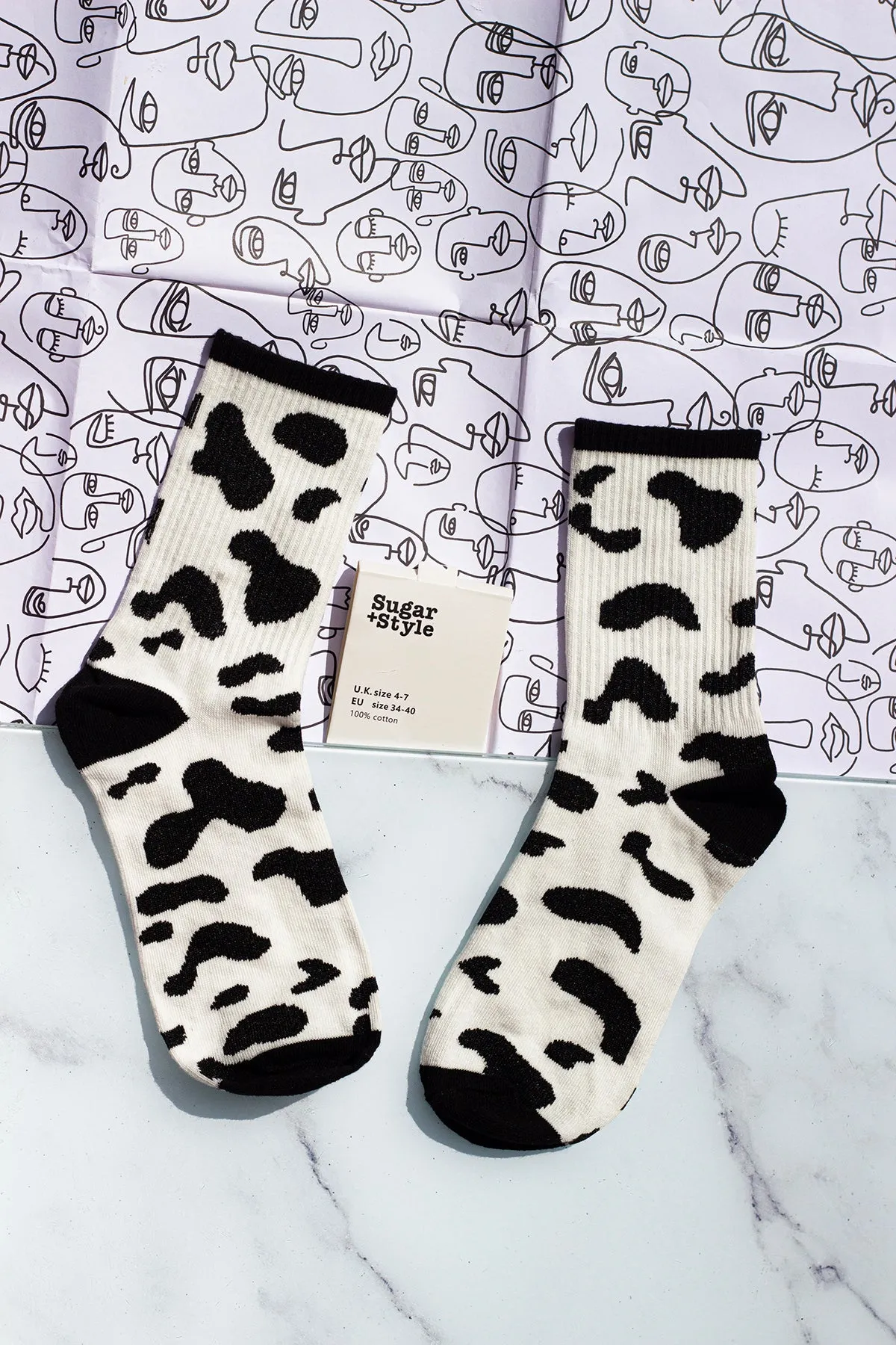 Cow Print Socks