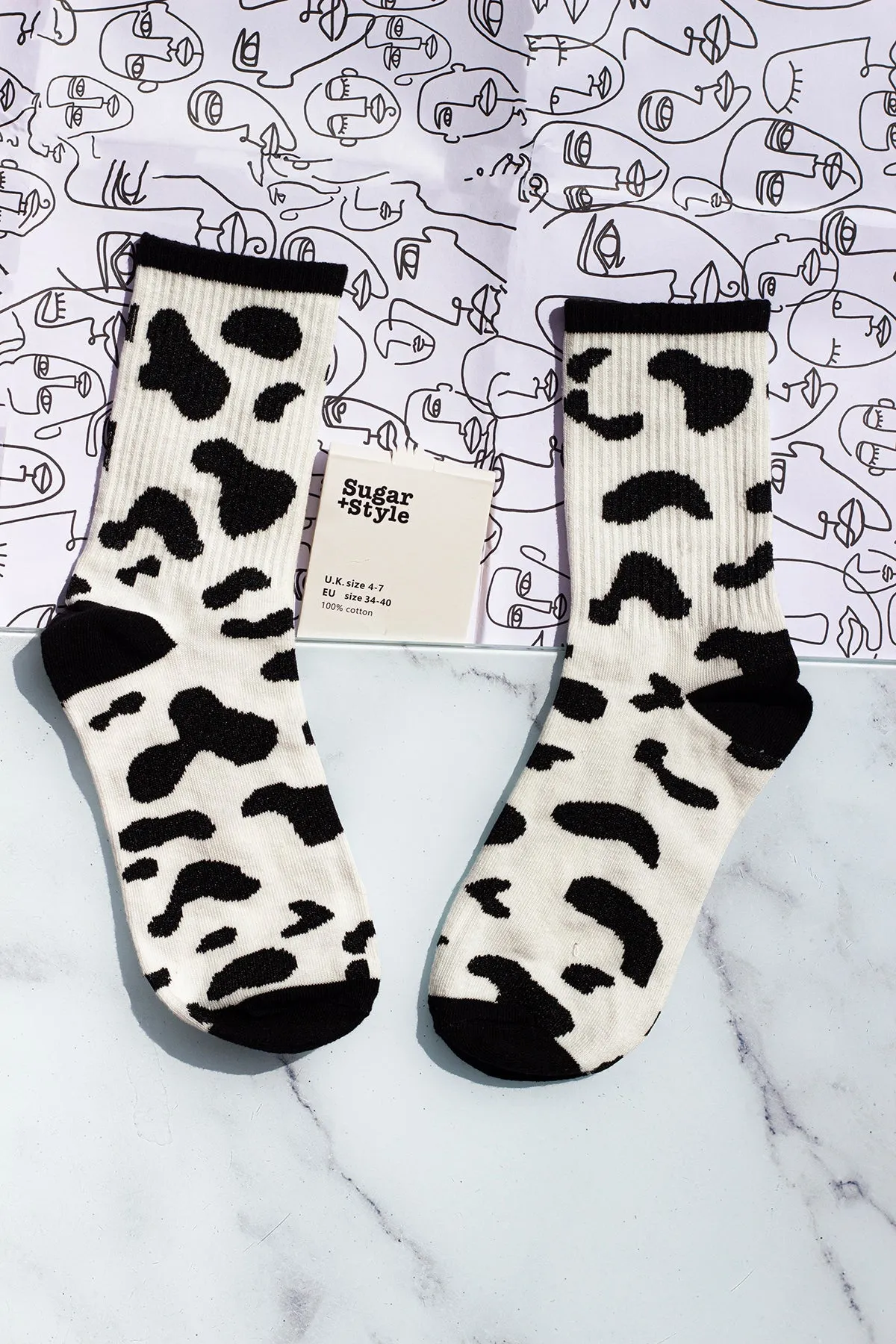 Cow Print Socks