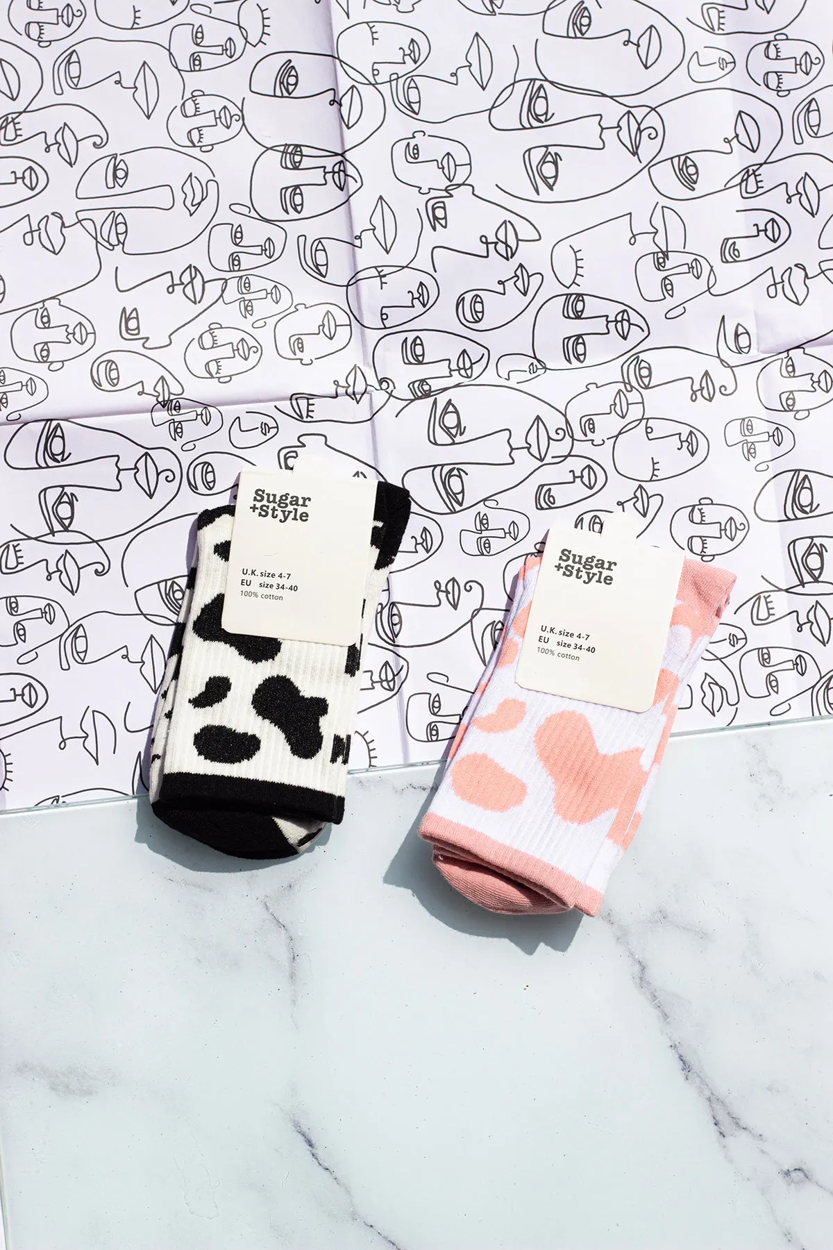 Cow Print Socks