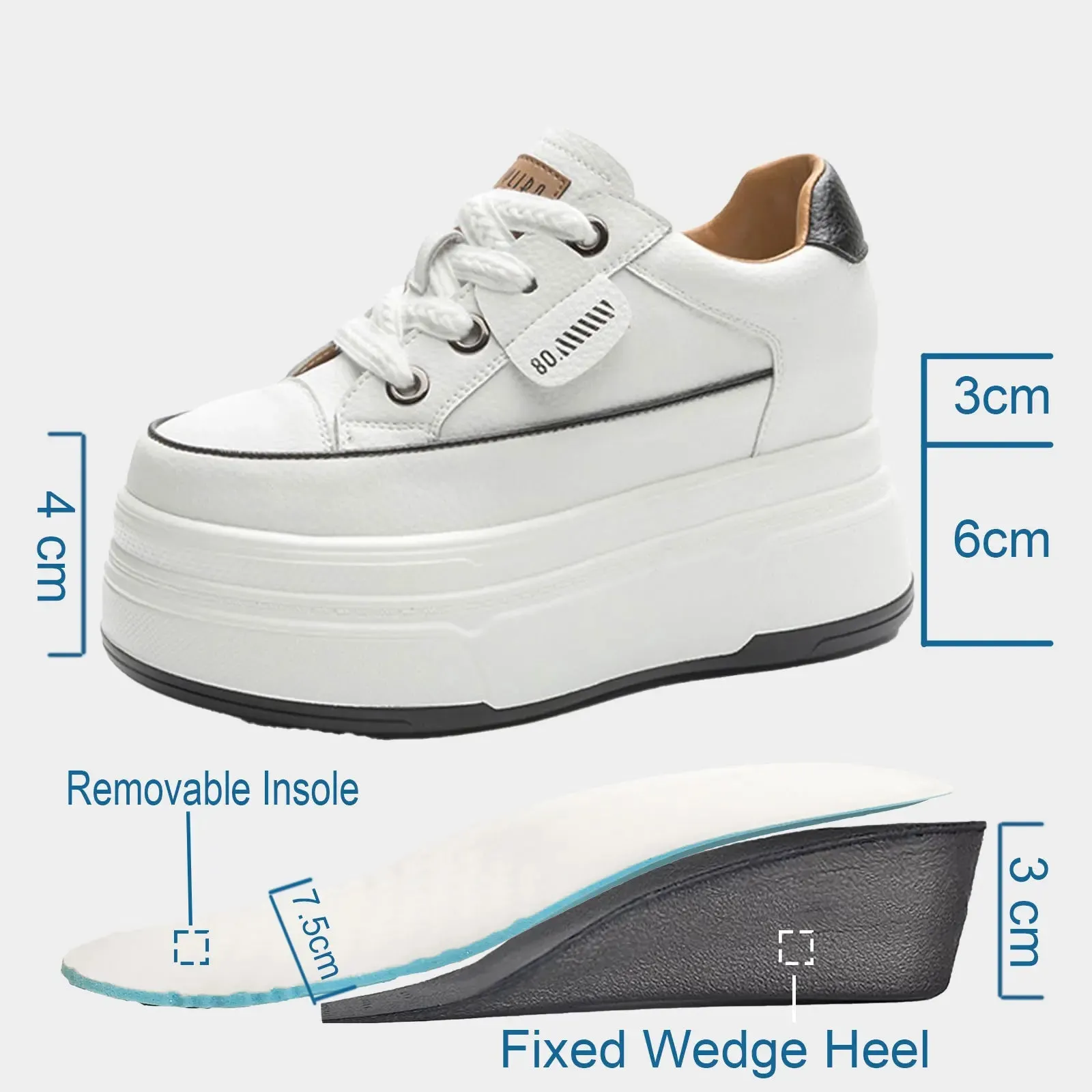 Cow Suede Genuine Leather Women’s Vulcanized Shoes - Platform Wedge, Skateboarding High Brand Heels, Casual Summer Shoes 9cm