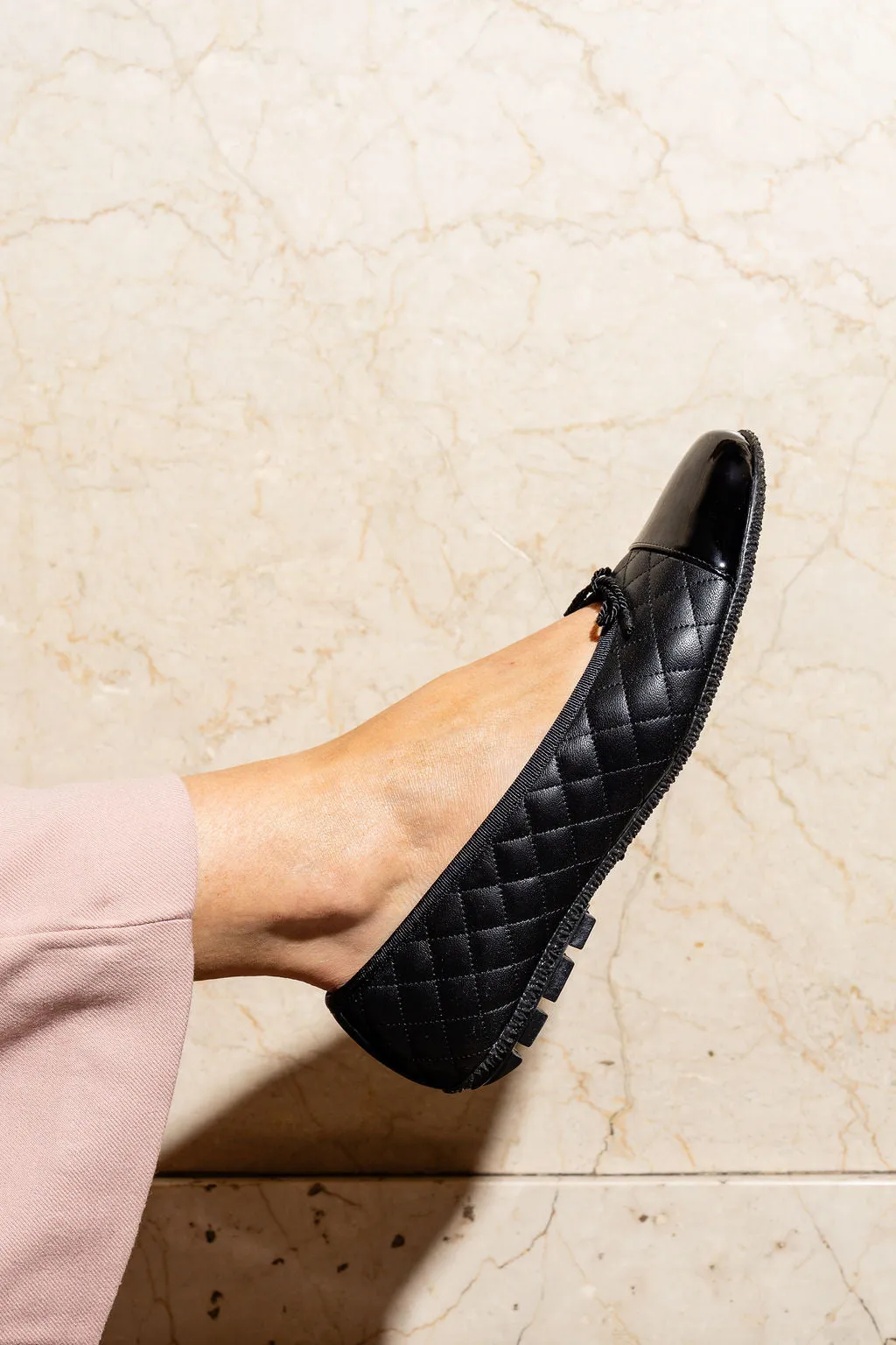 Cozy Quilted Leather Ballet Flat