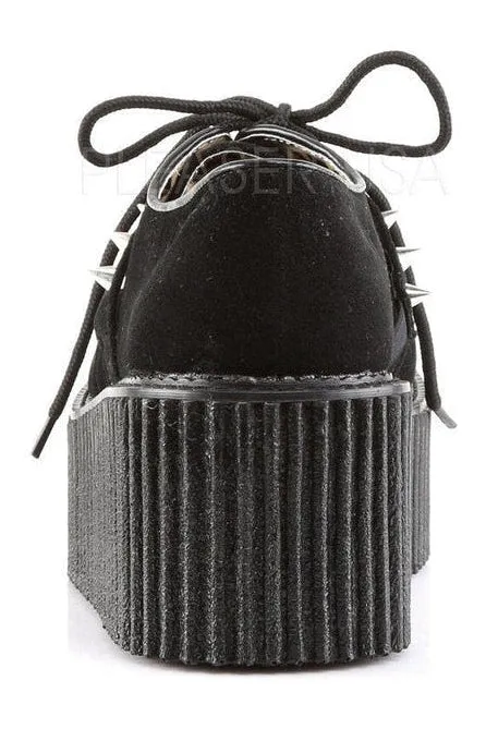 CREEPER-206 Demonia Shoe | Black Fabric