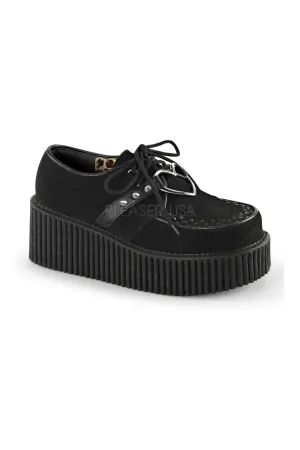 CREEPER-206 Demonia Shoe | Black Fabric