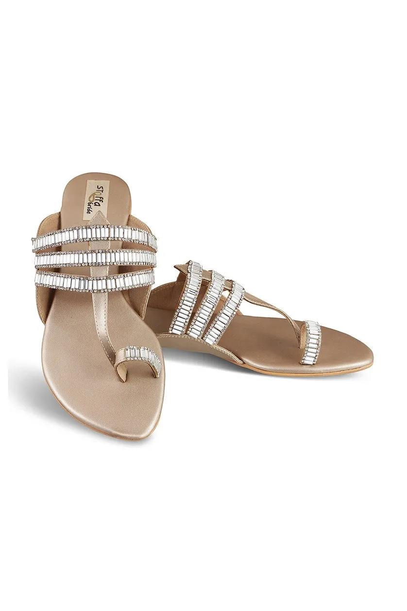 Crystal K Flats Silver
