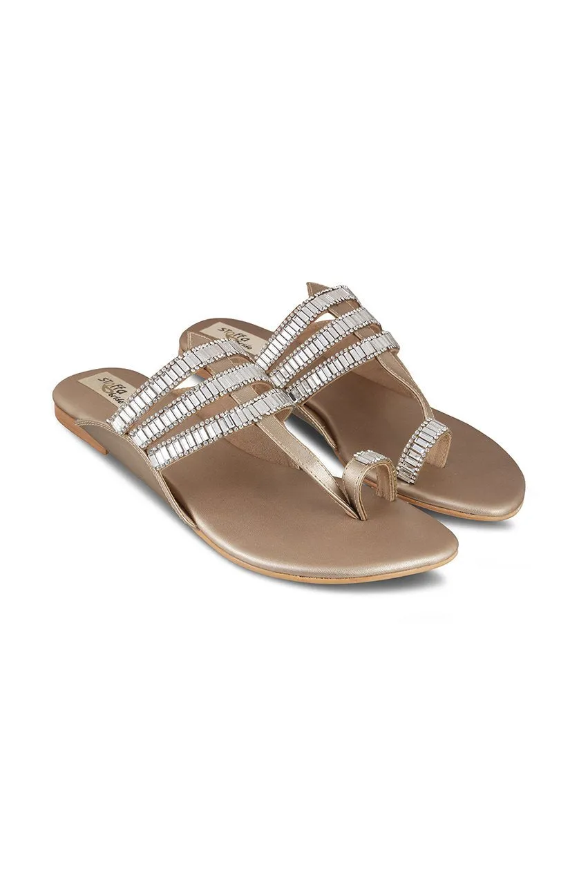 Crystal K Flats Silver